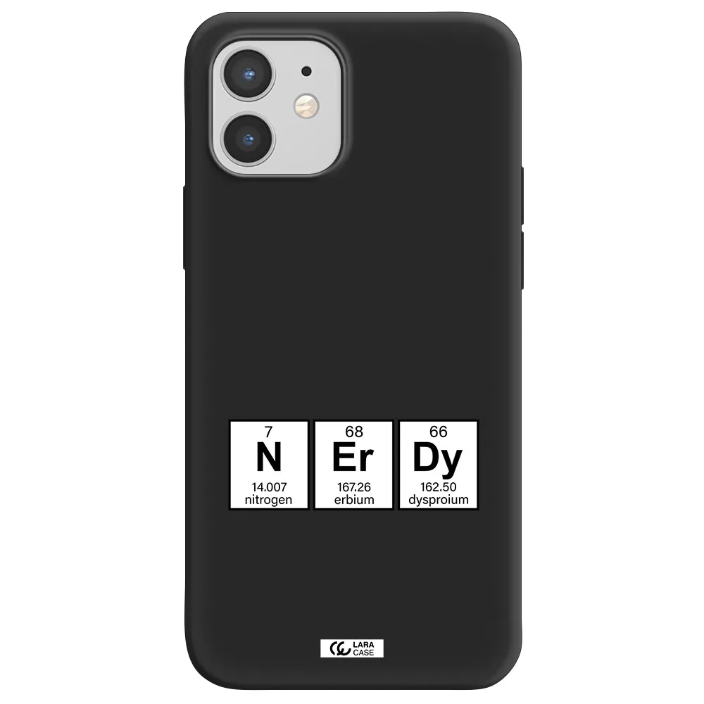 a group of periodic table symbols Apple iPhone 12 Silicone black Case