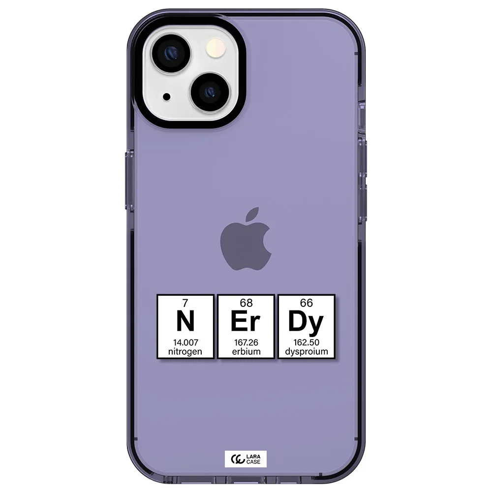 a group of periodic table symbols Apple iPhone 13 impact Lilac Case