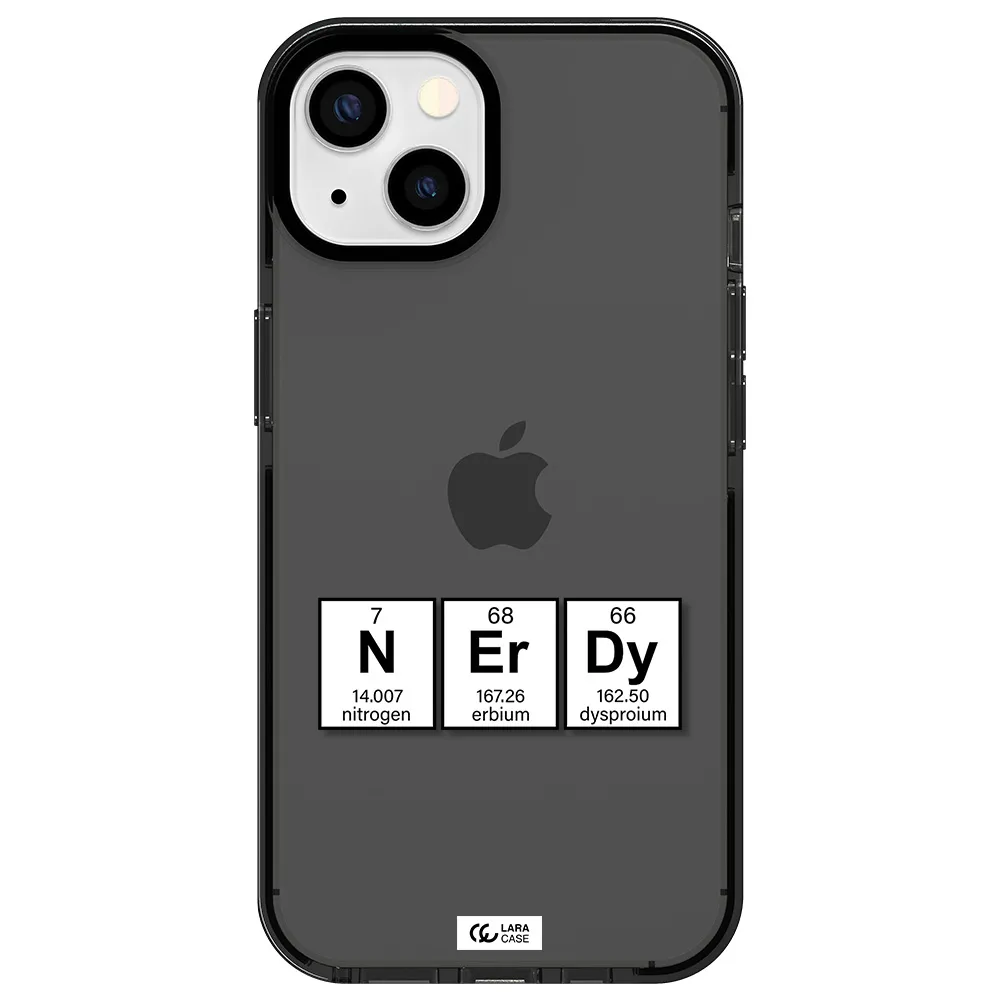 a group of periodic table symbols Apple iPhone 13 impact Smoke Black Case