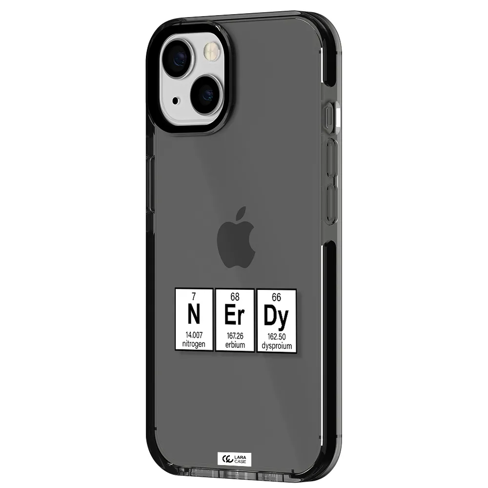 a group of periodic table symbols Apple iPhone 13 impact Smoke Black Case