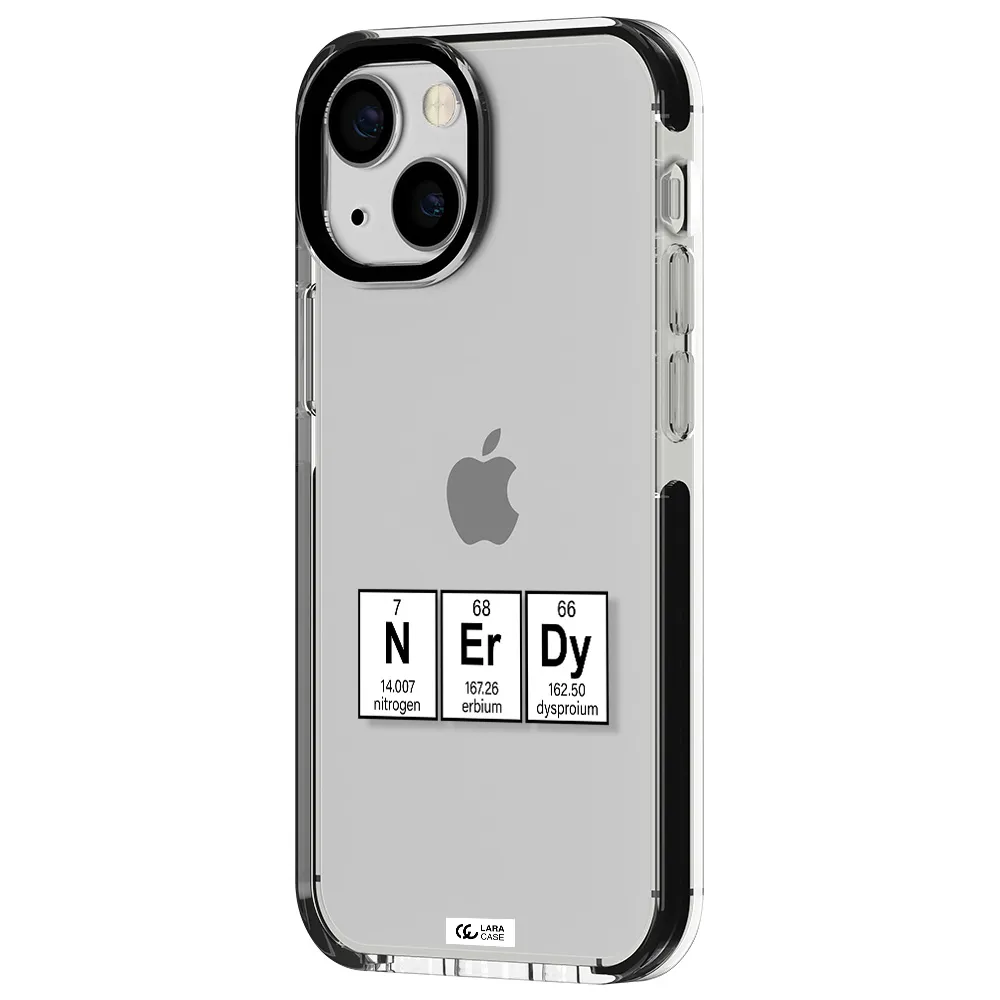 a group of periodic table symbols Apple iPhone 13 mini impact black border Case