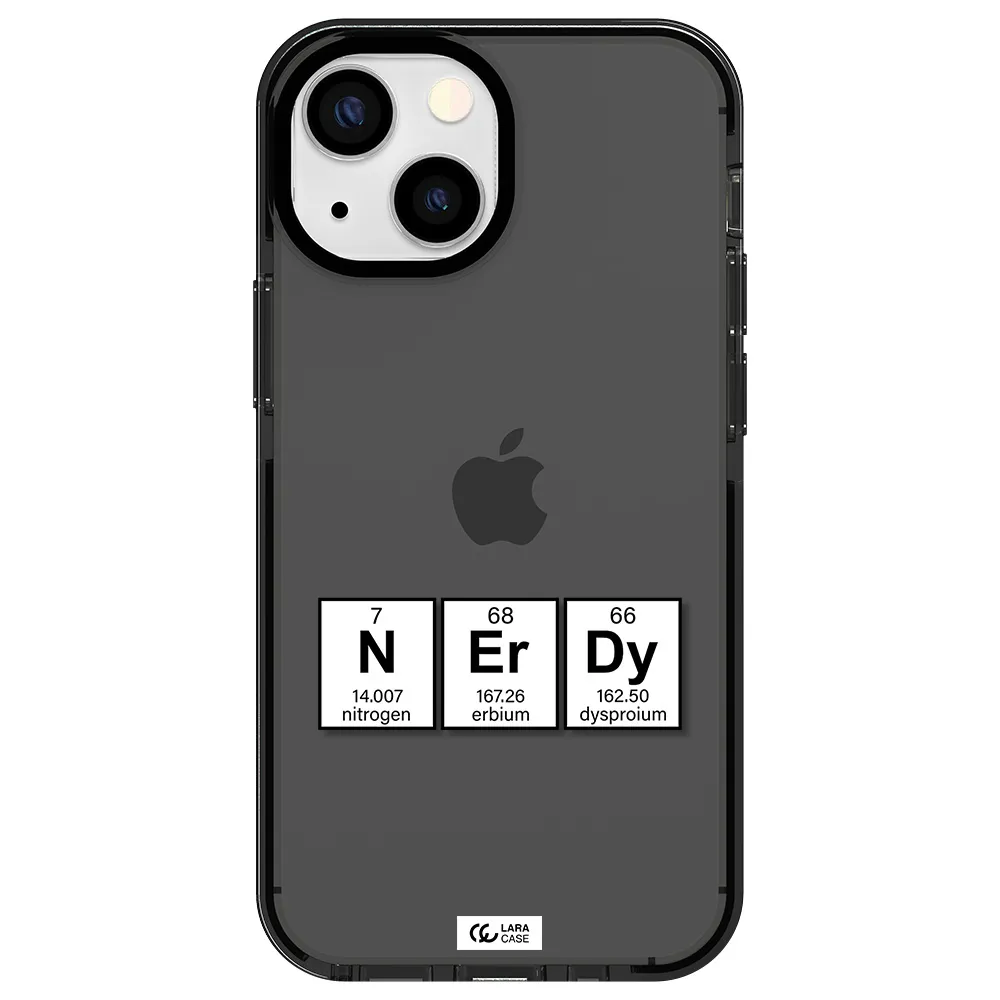 a group of periodic table symbols Apple iPhone 13 mini impact Smoke Black Case