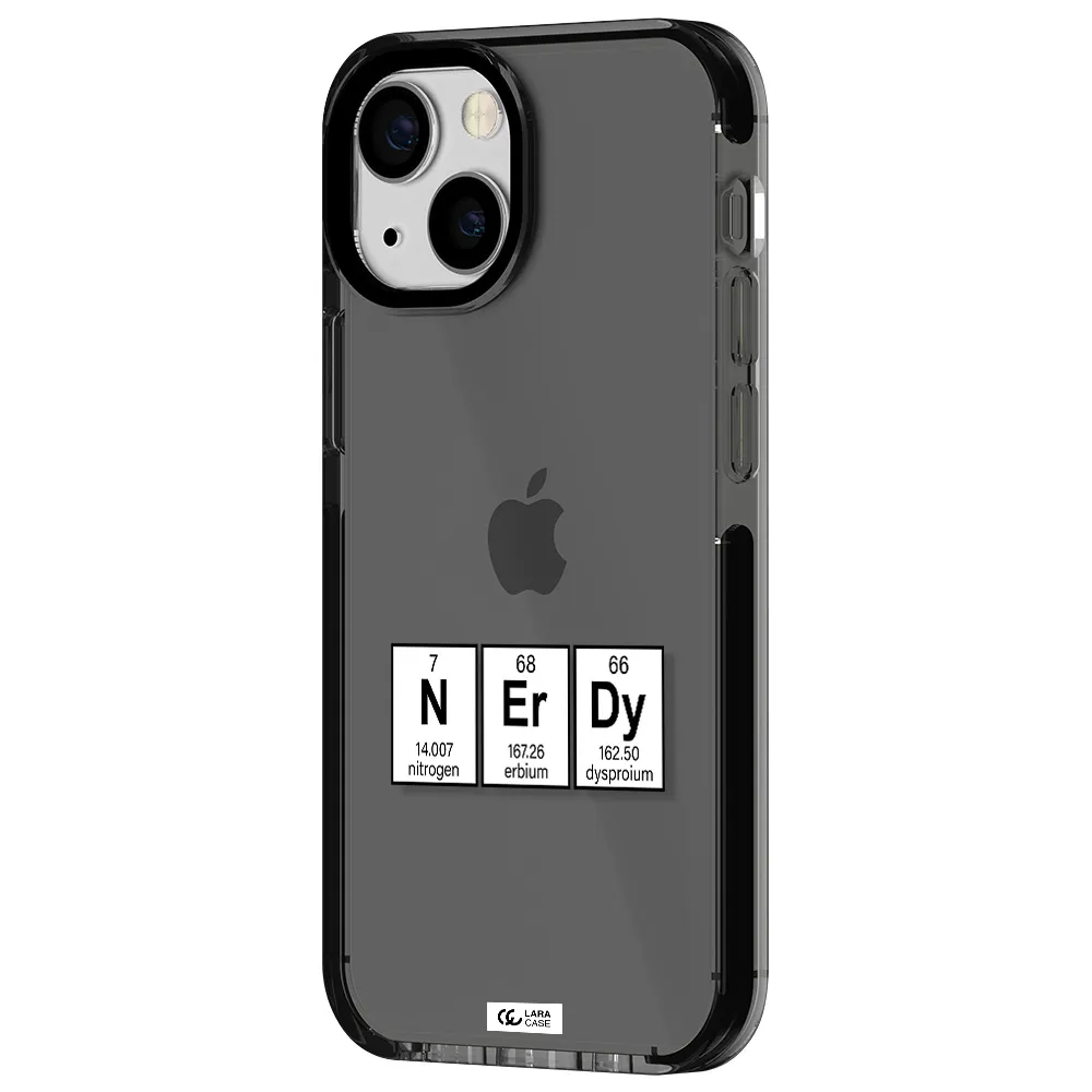 a group of periodic table symbols Apple iPhone 13 mini impact Smoke Black Case