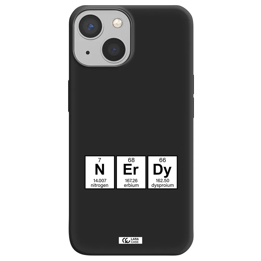 a group of periodic table symbols Apple iPhone 13 mini Silicone black Case