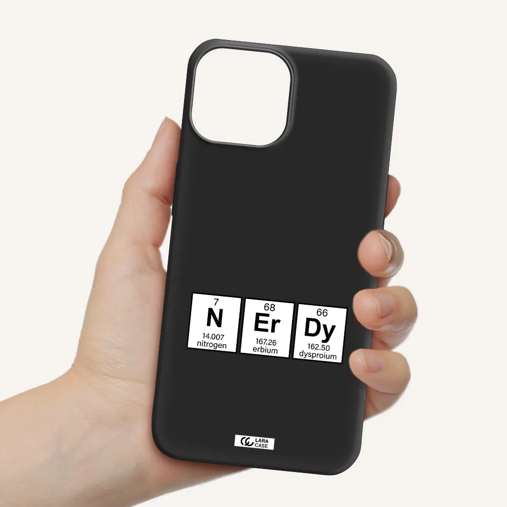 a group of periodic table symbols Apple iPhone 13 mini Silicone black Case