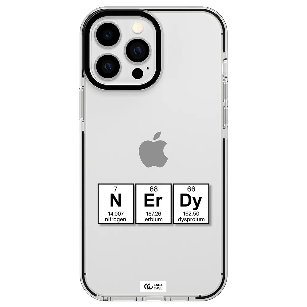 a group of periodic table symbols Apple iPhone 13 Pro Max impact black border Case