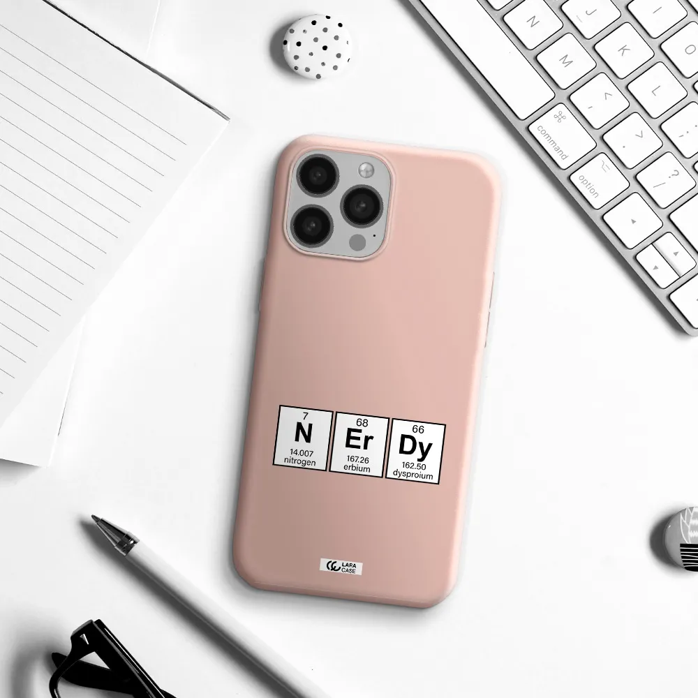 a group of periodic table symbols Apple iPhone 13 Pro Max Silicone pastel pink Case
