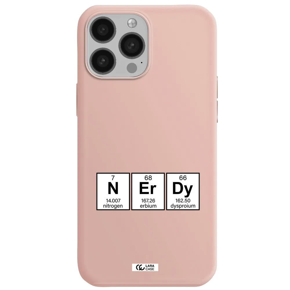 a group of periodic table symbols Apple iPhone 13 Pro Silicone pastel pink Case