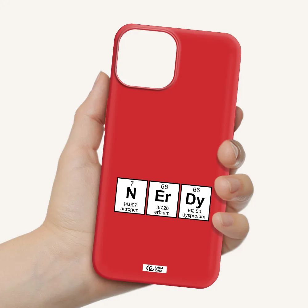 a group of periodic table symbols Apple iPhone 13 Silicone Imperial Red Case