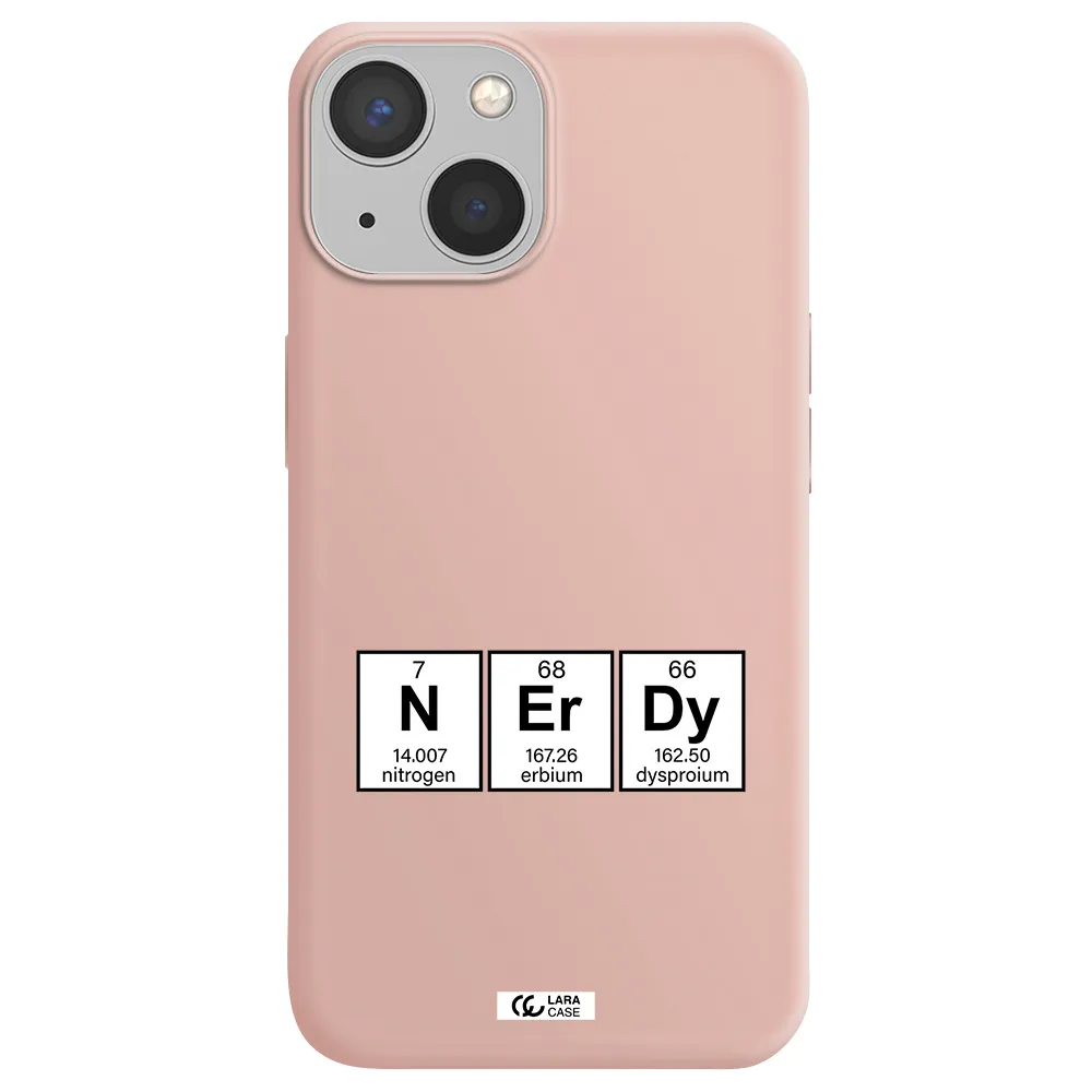 a group of periodic table symbols Apple iPhone 13 Silicone pastel pink Case