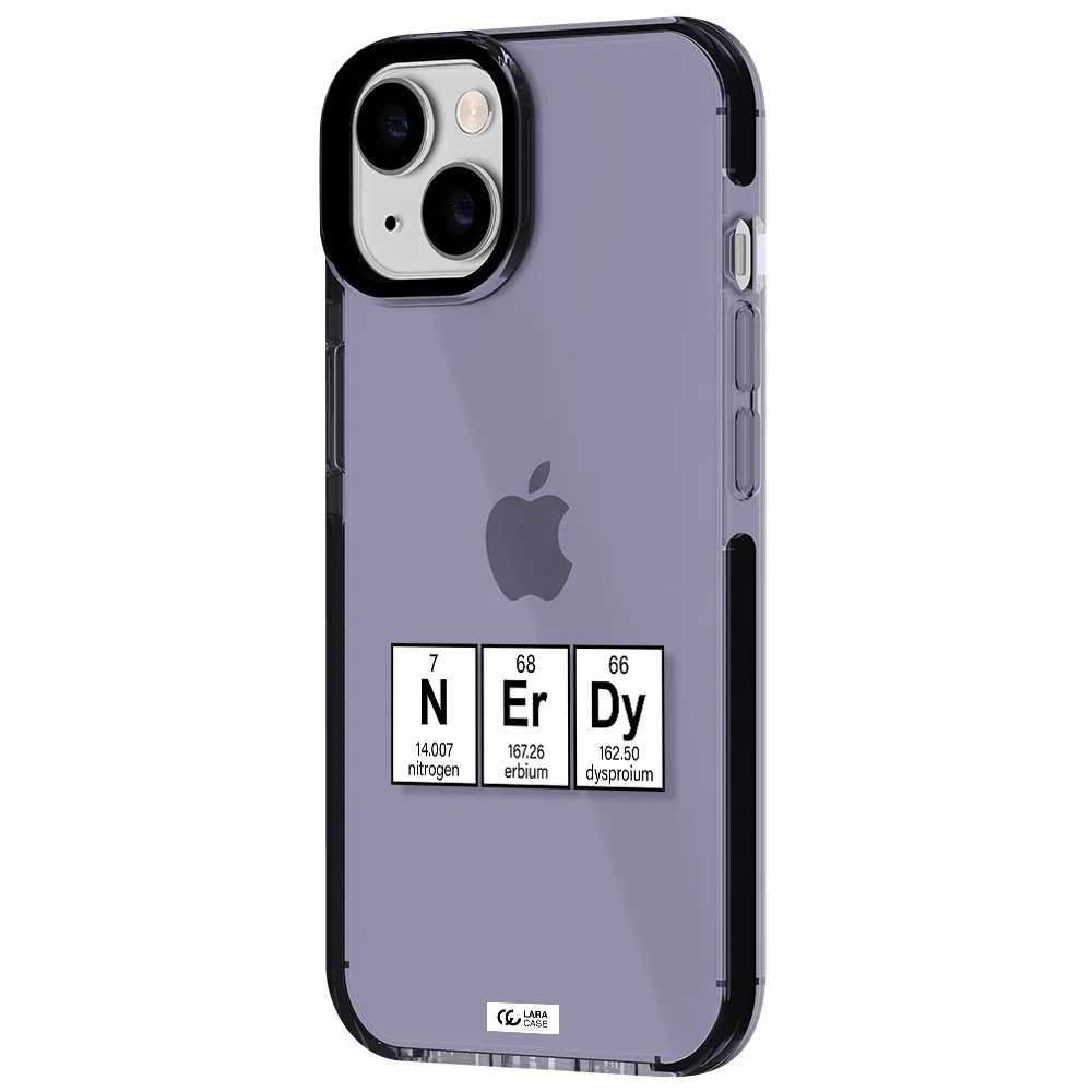 a group of periodic table symbols Apple iPhone 14 impact Lilac Case