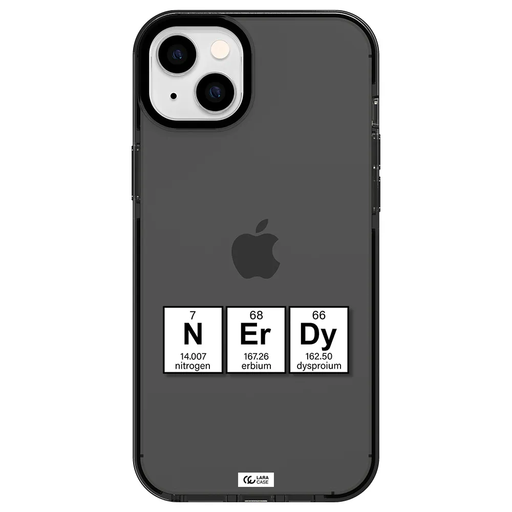 a group of periodic table symbols Apple iPhone 14 plus impact Smoke Black Case