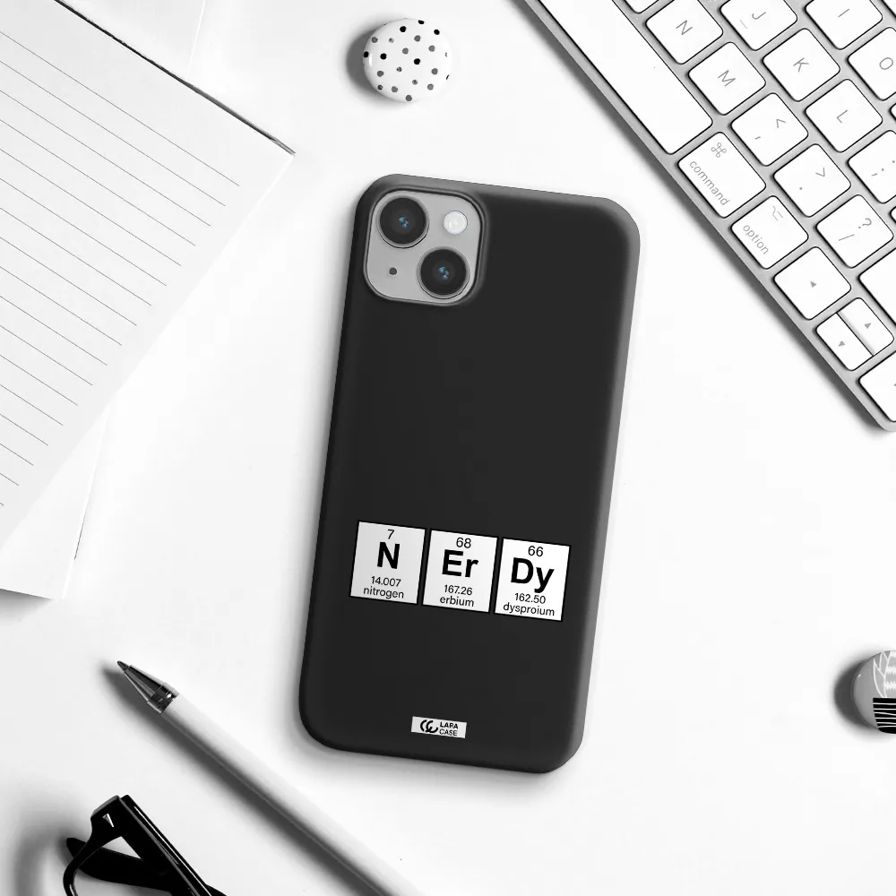 a group of periodic table symbols Apple iPhone 14 plus Silicone black Case