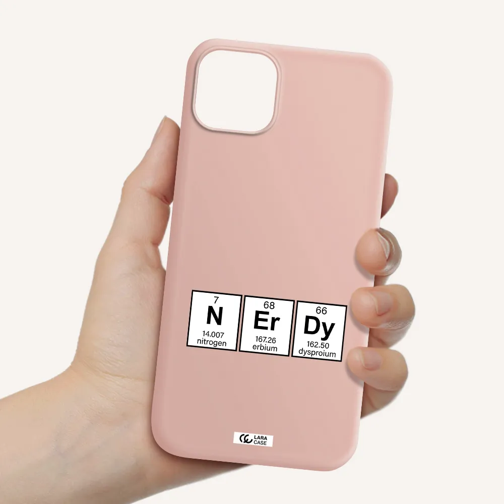 a group of periodic table symbols Apple iPhone 14 plus Silicone pastel pink Case