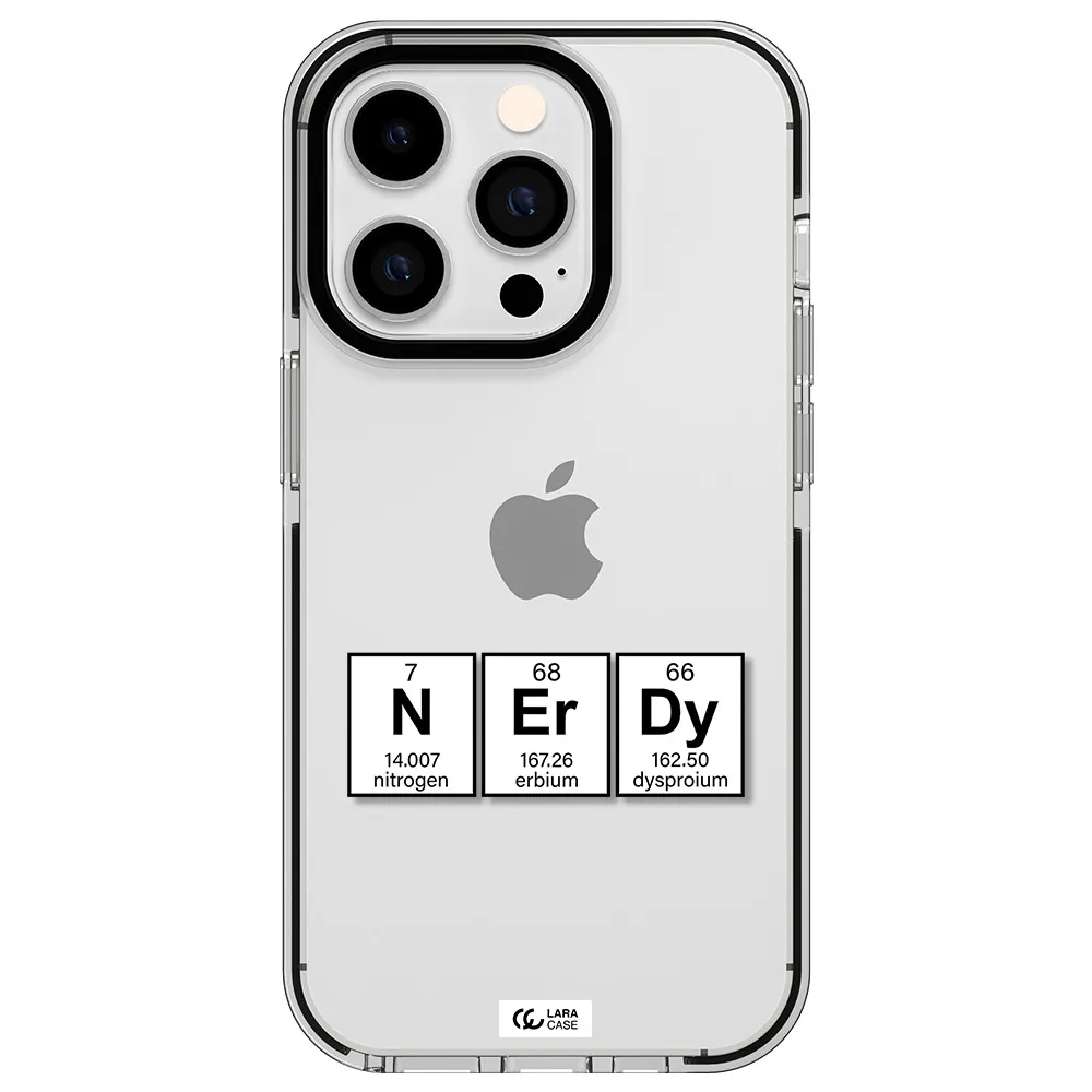 a group of periodic table symbols Apple iPhone 14 pro impact black border Case