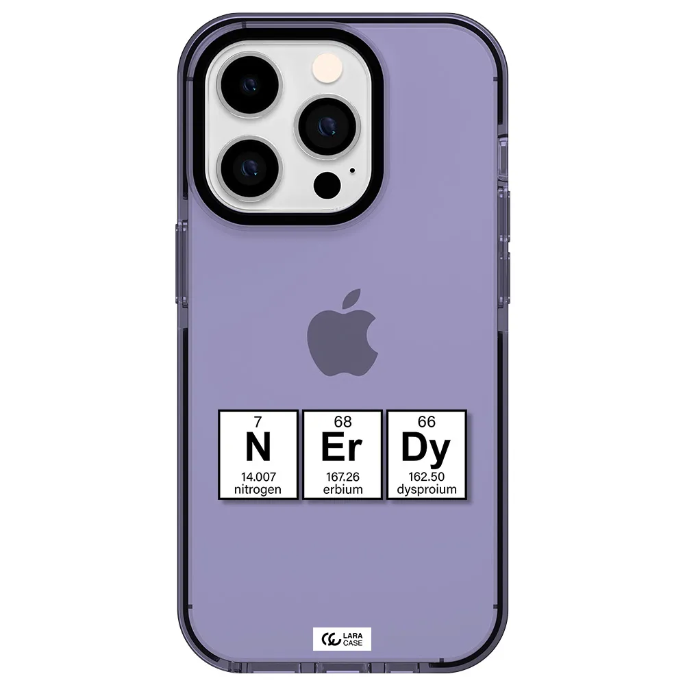 a group of periodic table symbols Apple iPhone 14 pro impact Lilac Case