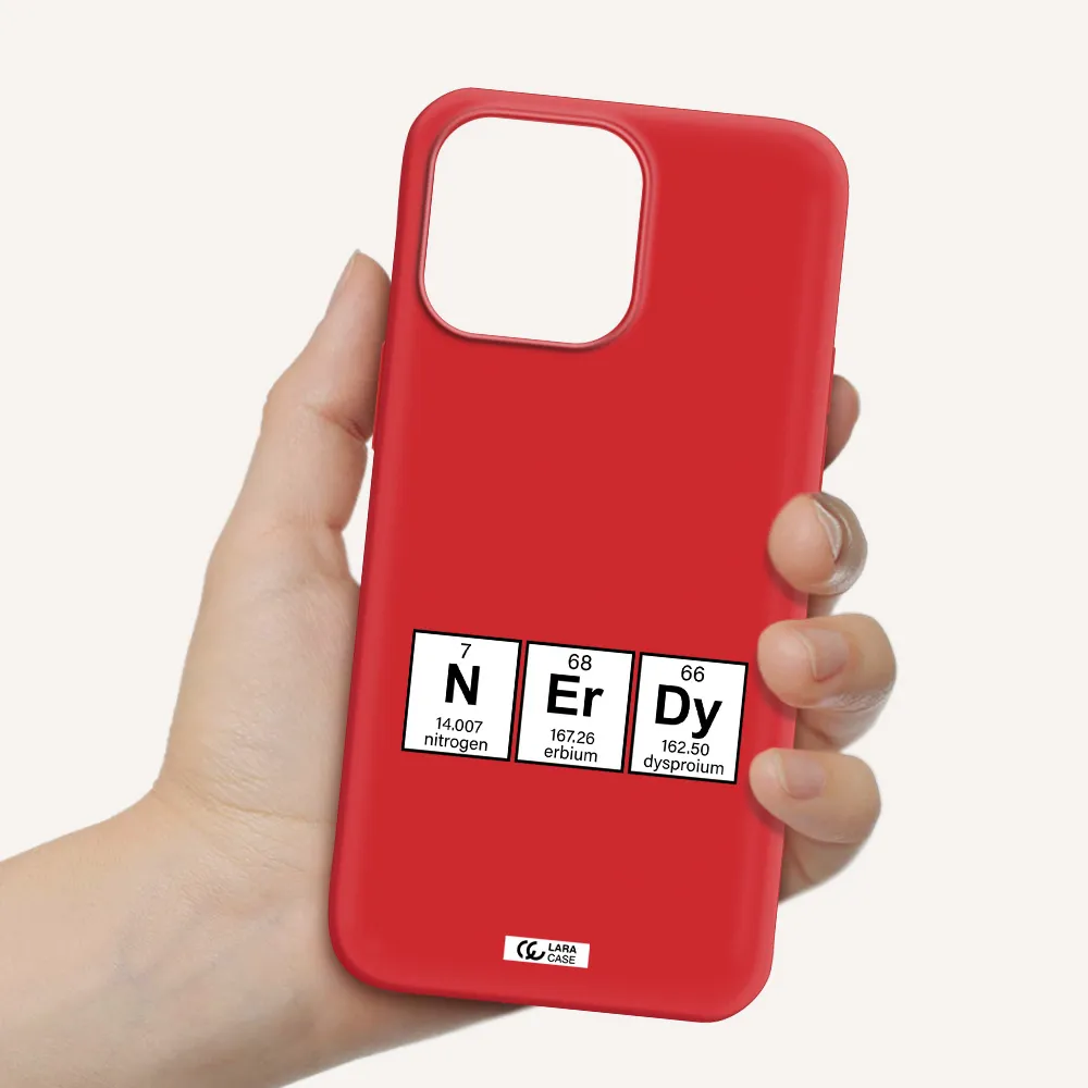 a group of periodic table symbols Apple iPhone 14 pro max Silicone Imperial Red Case