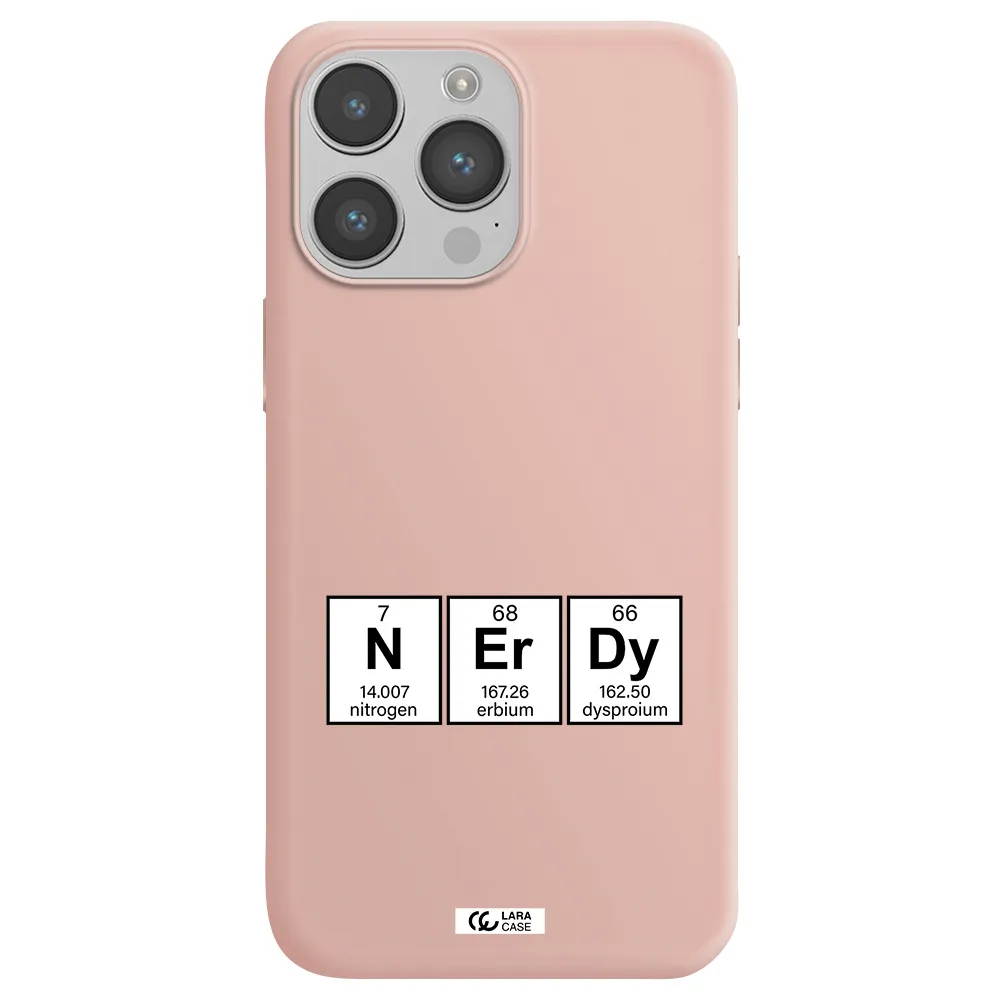 a group of periodic table symbols Apple iPhone 14 pro Silicone pastel pink Case
