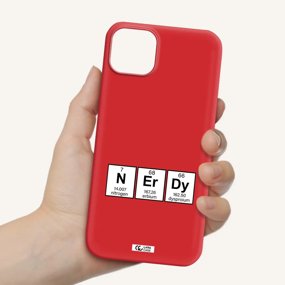 a group of periodic table symbols Apple iPhone 14 Silicone Imperial Red Case
