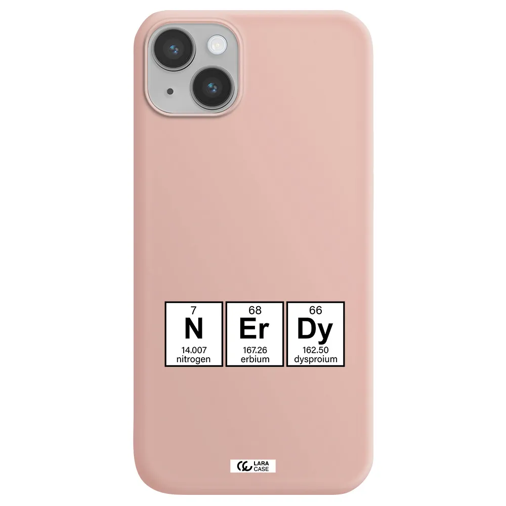 a group of periodic table symbols Apple iPhone 14 Silicone pastel pink Case