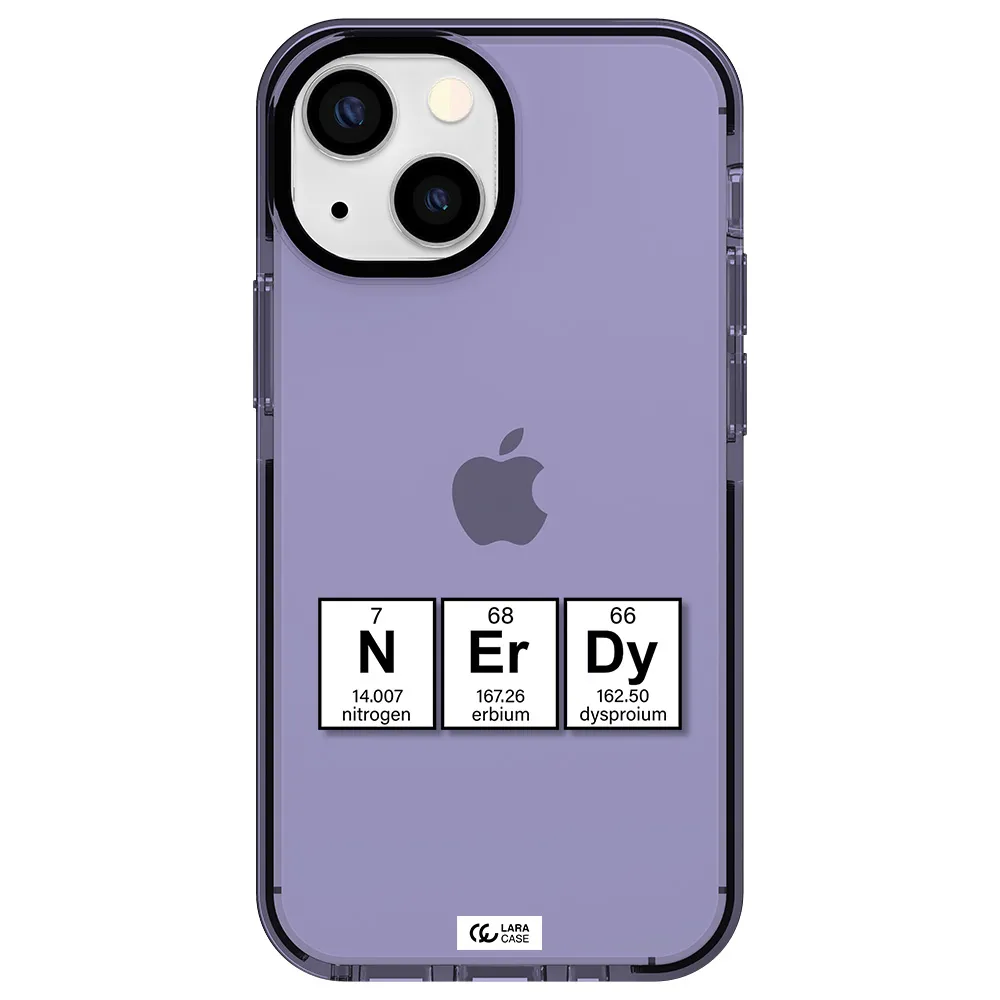 a group of periodic table symbols Apple iPhone 15 impact Lilac Case