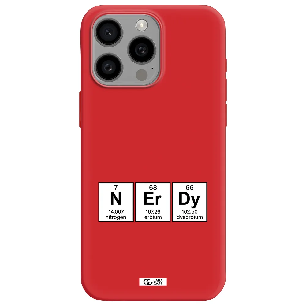 A Group Of Periodic Table Symbols Apple Iphone 15 Pro Max Silicone Imperial Red Case
