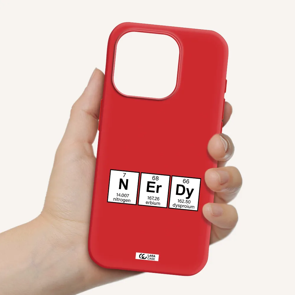 A Group Of Periodic Table Symbols Apple Iphone 15 Pro Silicone Imperial Red Case