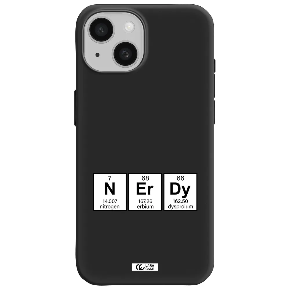 a group of periodic table symbols Apple iPhone 15 Silicone black Case
