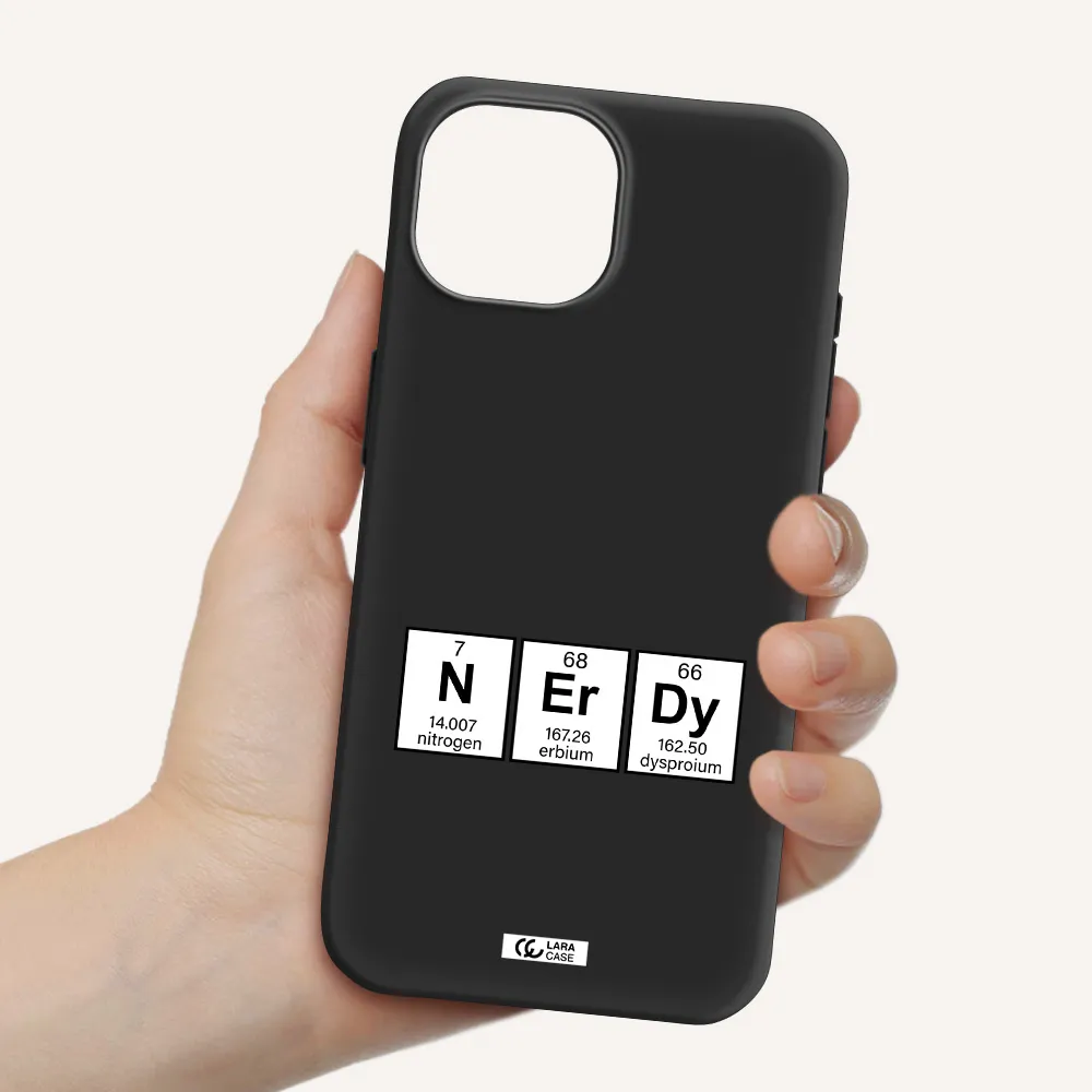 a group of periodic table symbols Apple iPhone 15 Silicone black Case