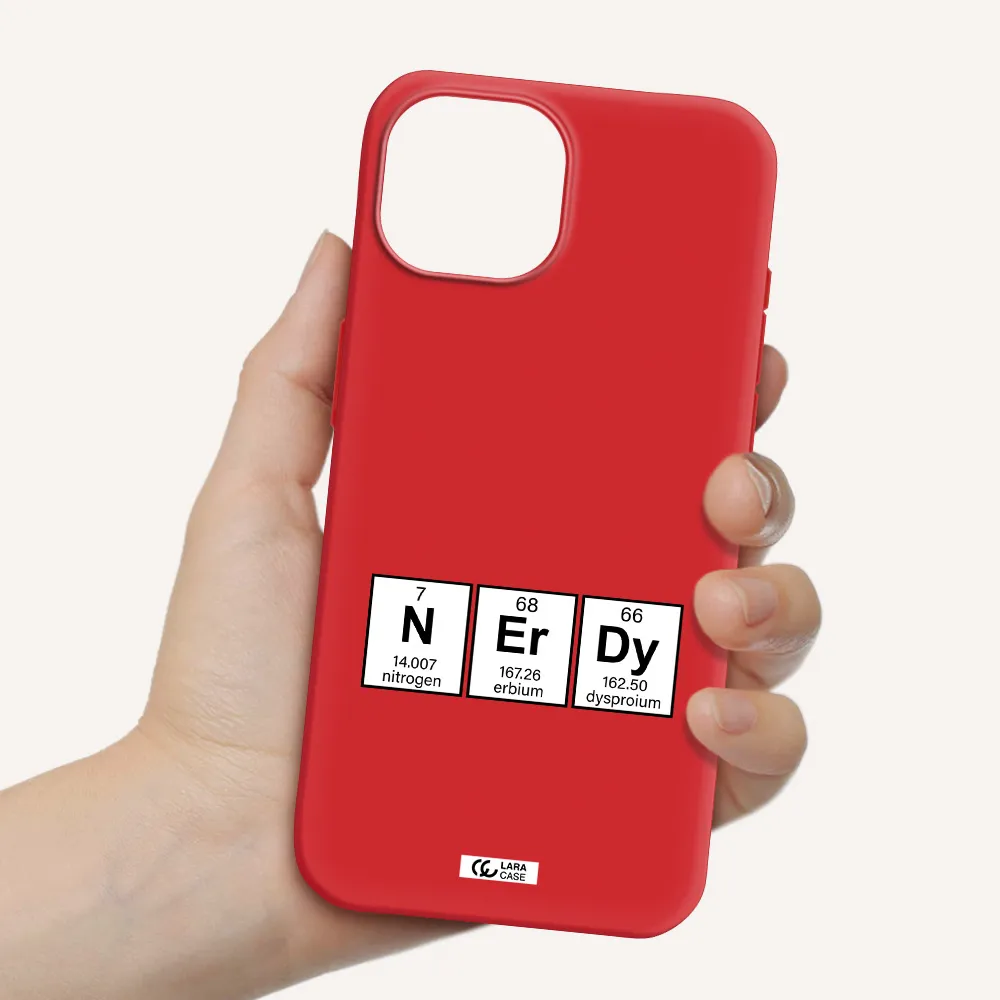 A Group Of Periodic Table Symbols Apple Iphone 15 Silicone Imperial Red Case
