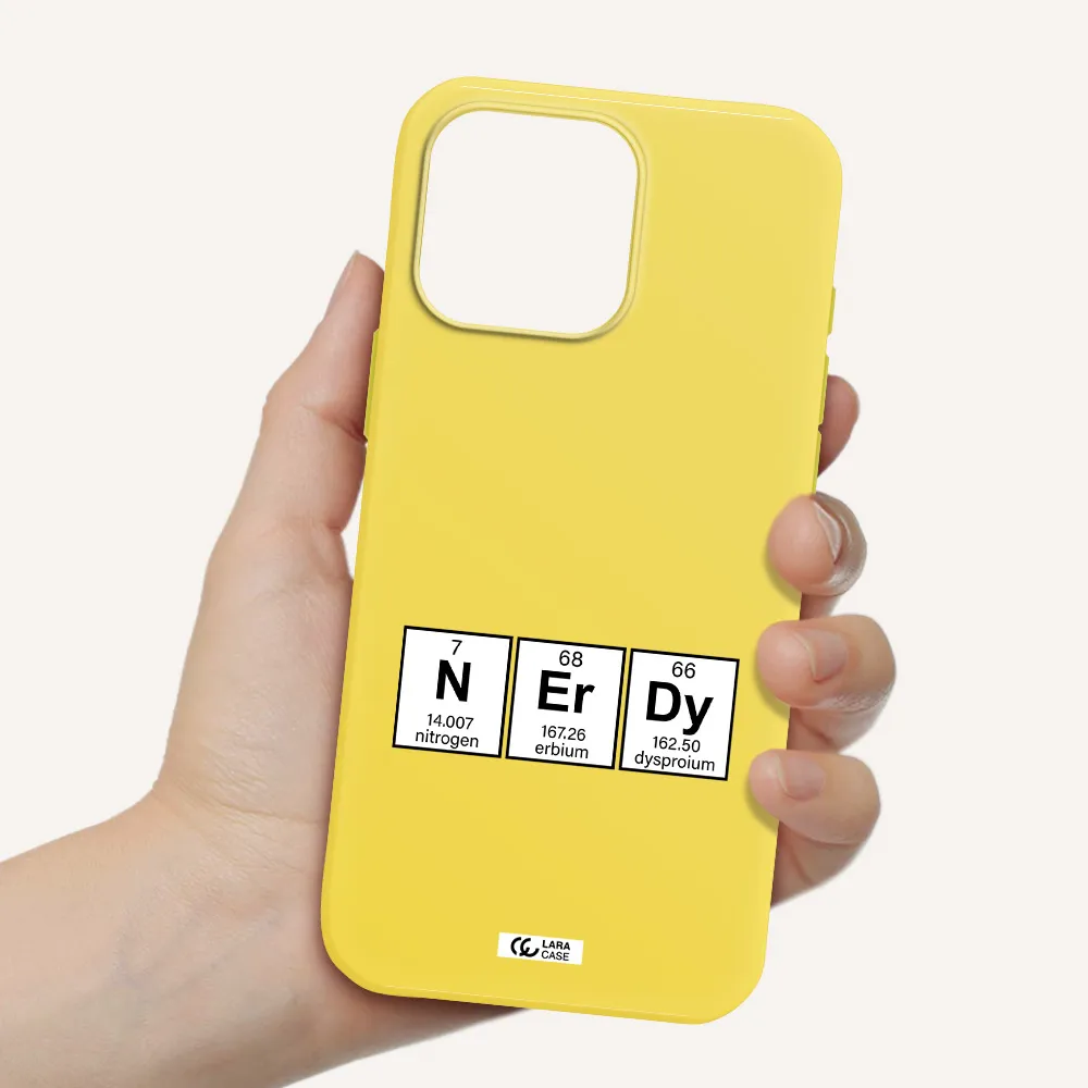 A Group Of Periodic Table Symbols Apple Iphone 16 Pro Max Silicone Canary Yellow Case
