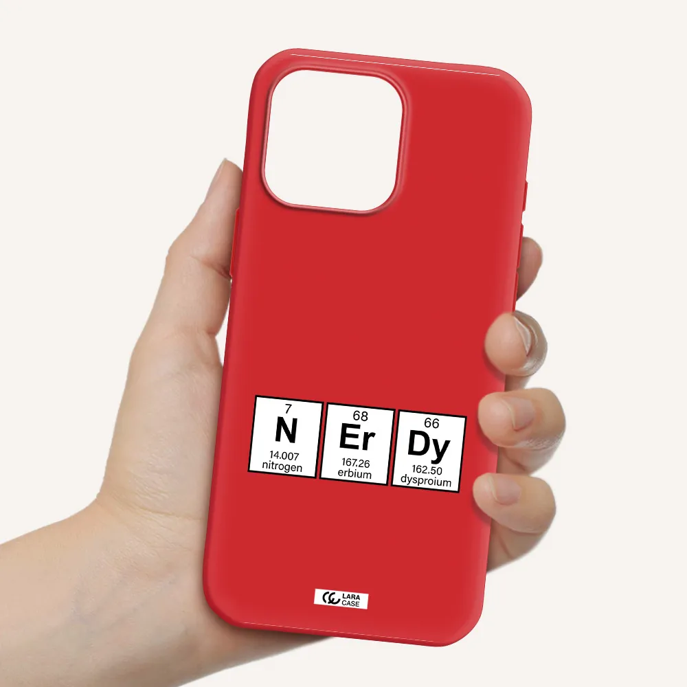 A Group Of Periodic Table Symbols Apple Iphone 16 Pro Max Silicone Imperial Red Case