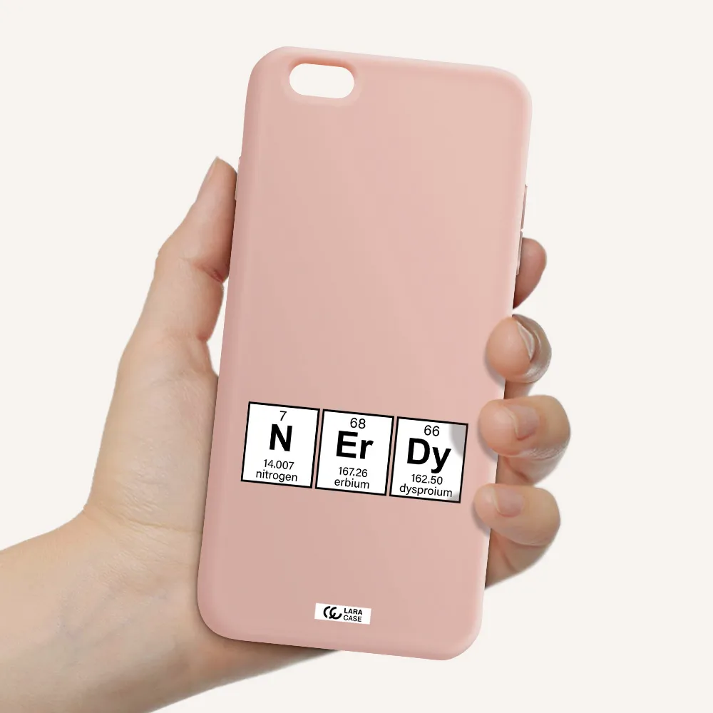 a group of periodic table symbols Apple iPhone 6 plus Silicone pastel pink Case