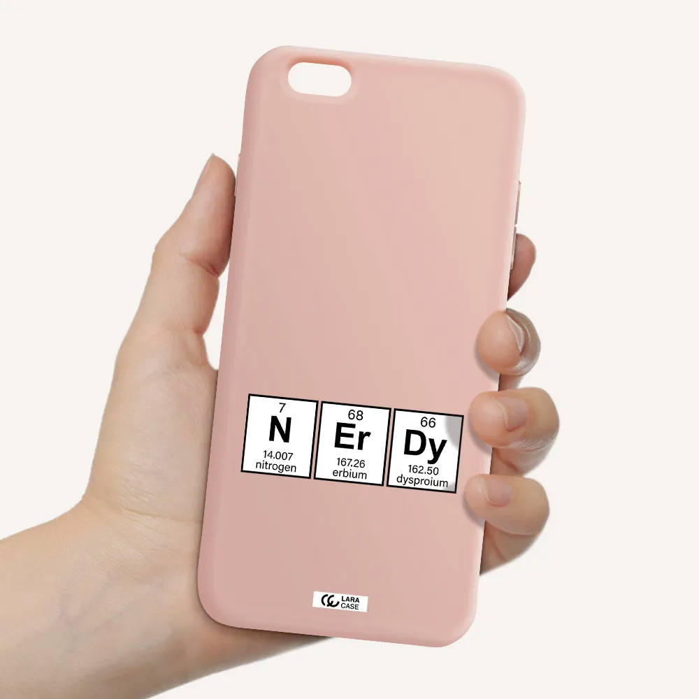 a group of periodic table symbols Apple iPhone 6 s plus Silicone pastel pink Case