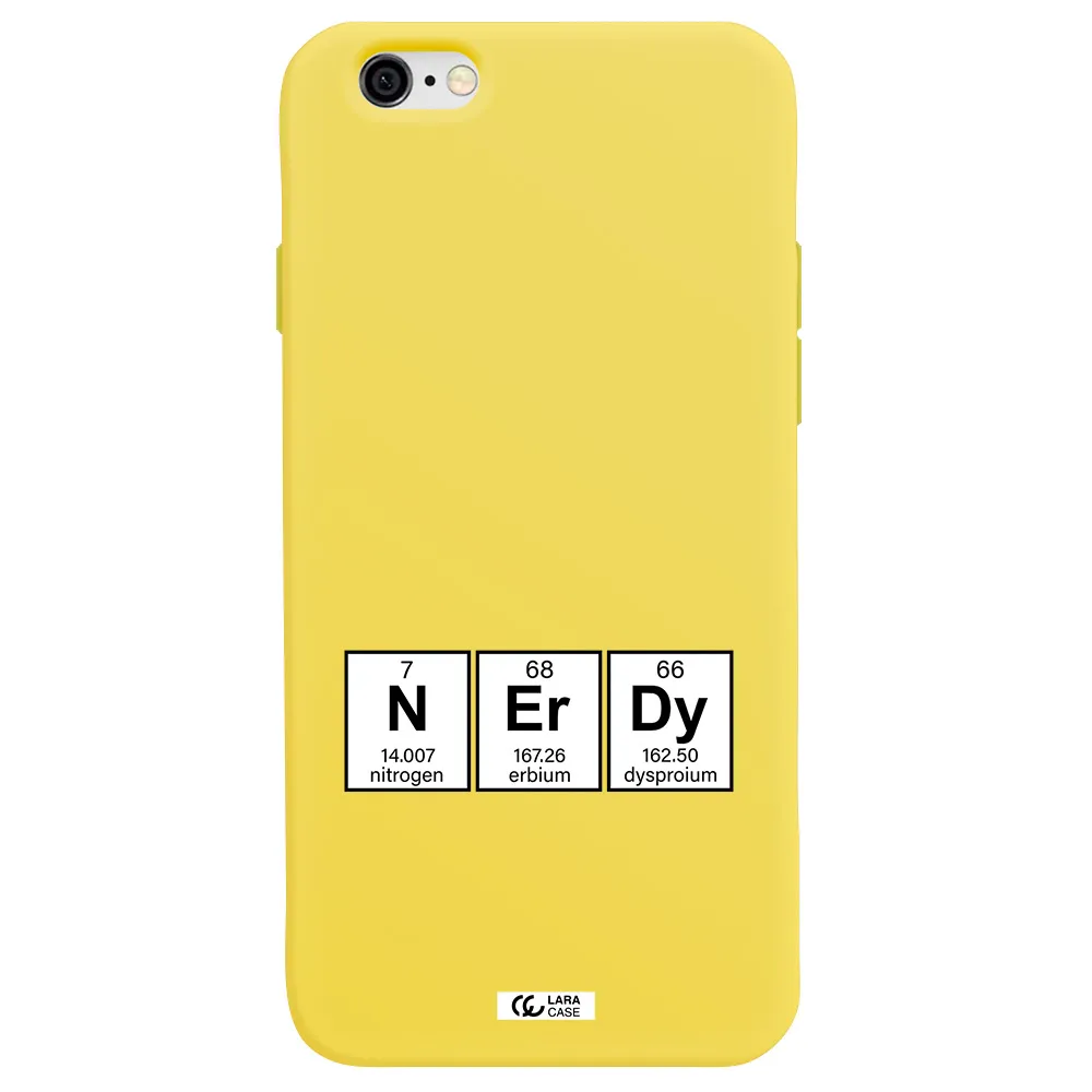 a group of periodic table symbols Apple iPhone 6 Silicone canary yellow Case
