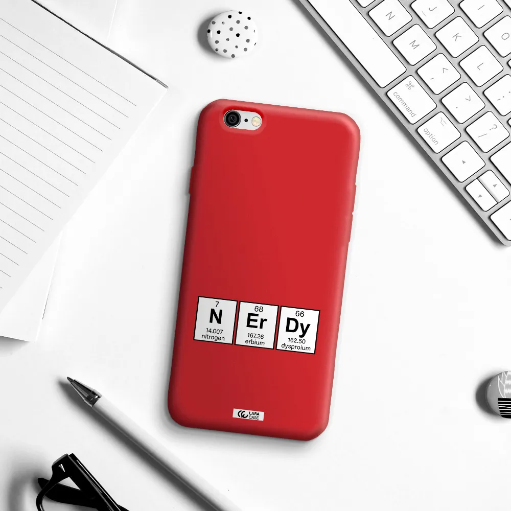 a group of periodic table symbols Apple iPhone 6 Silicone Imperial Red Case