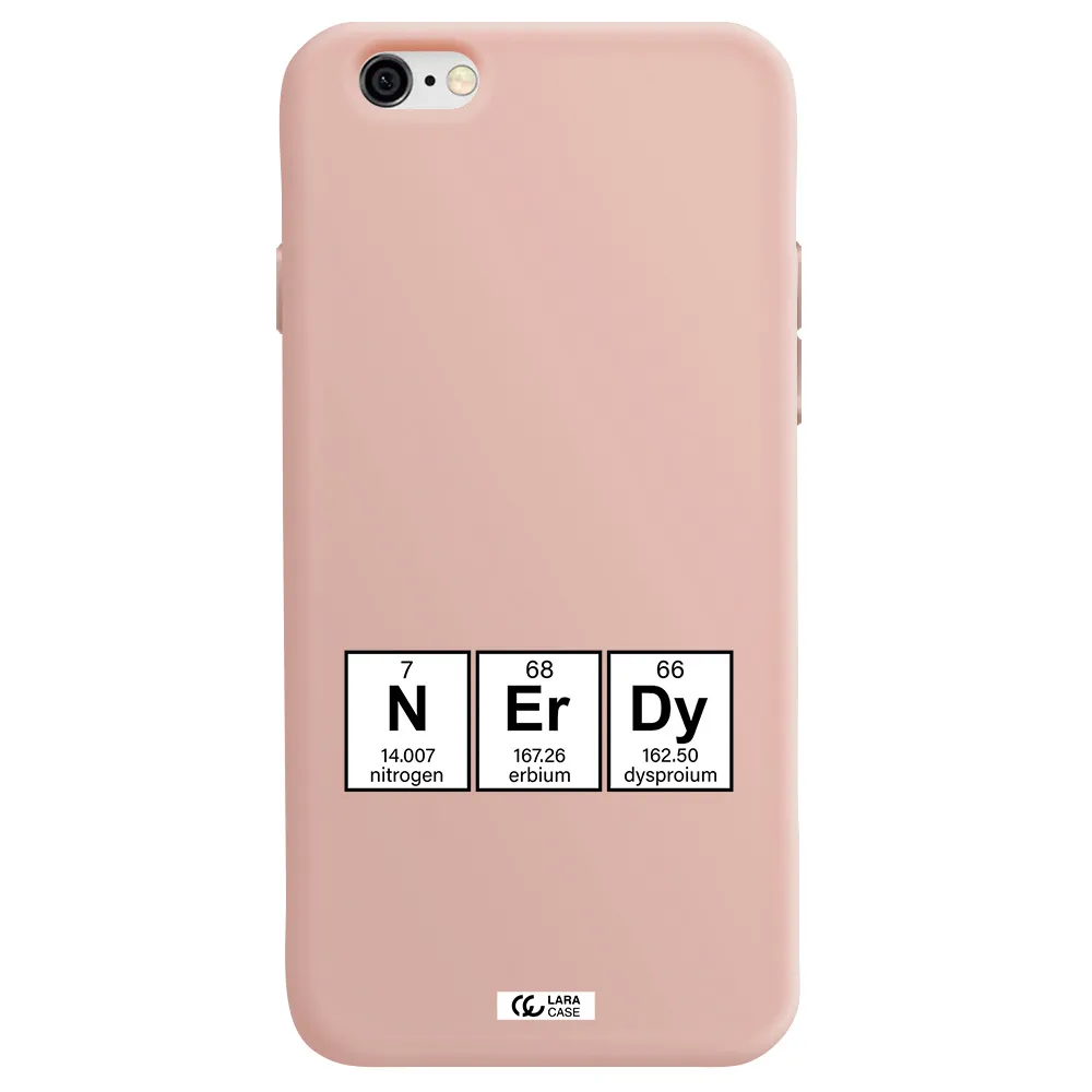 a group of periodic table symbols Apple iPhone 6 Silicone pastel pink Case
