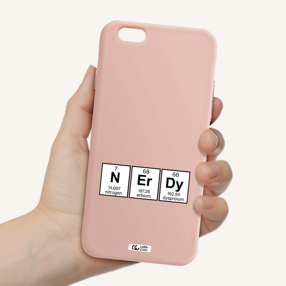 a group of periodic table symbols Apple iPhone 6 Silicone pastel pink Case