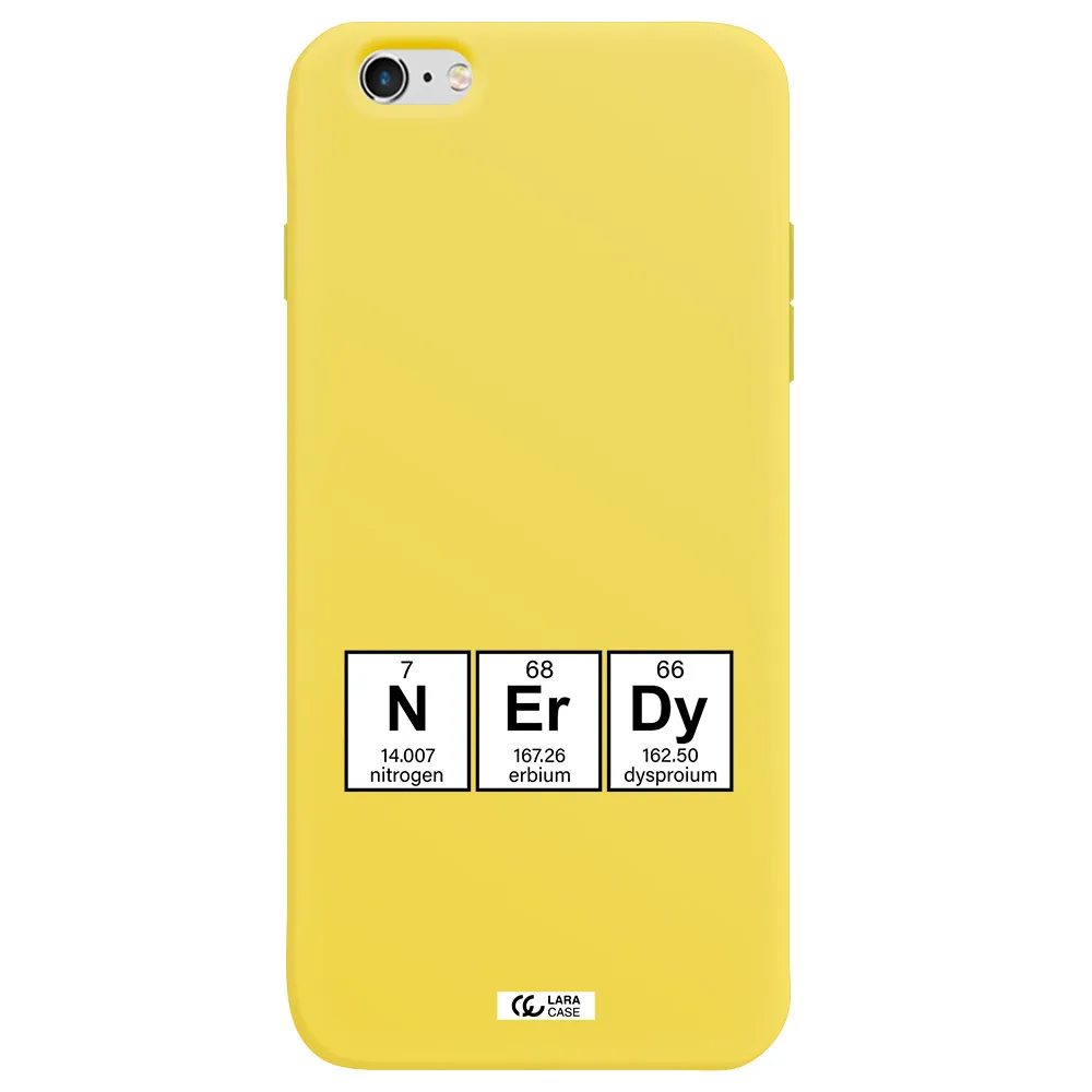 a group of periodic table symbols Apple iPhone 6S Silicone canary yellow Case