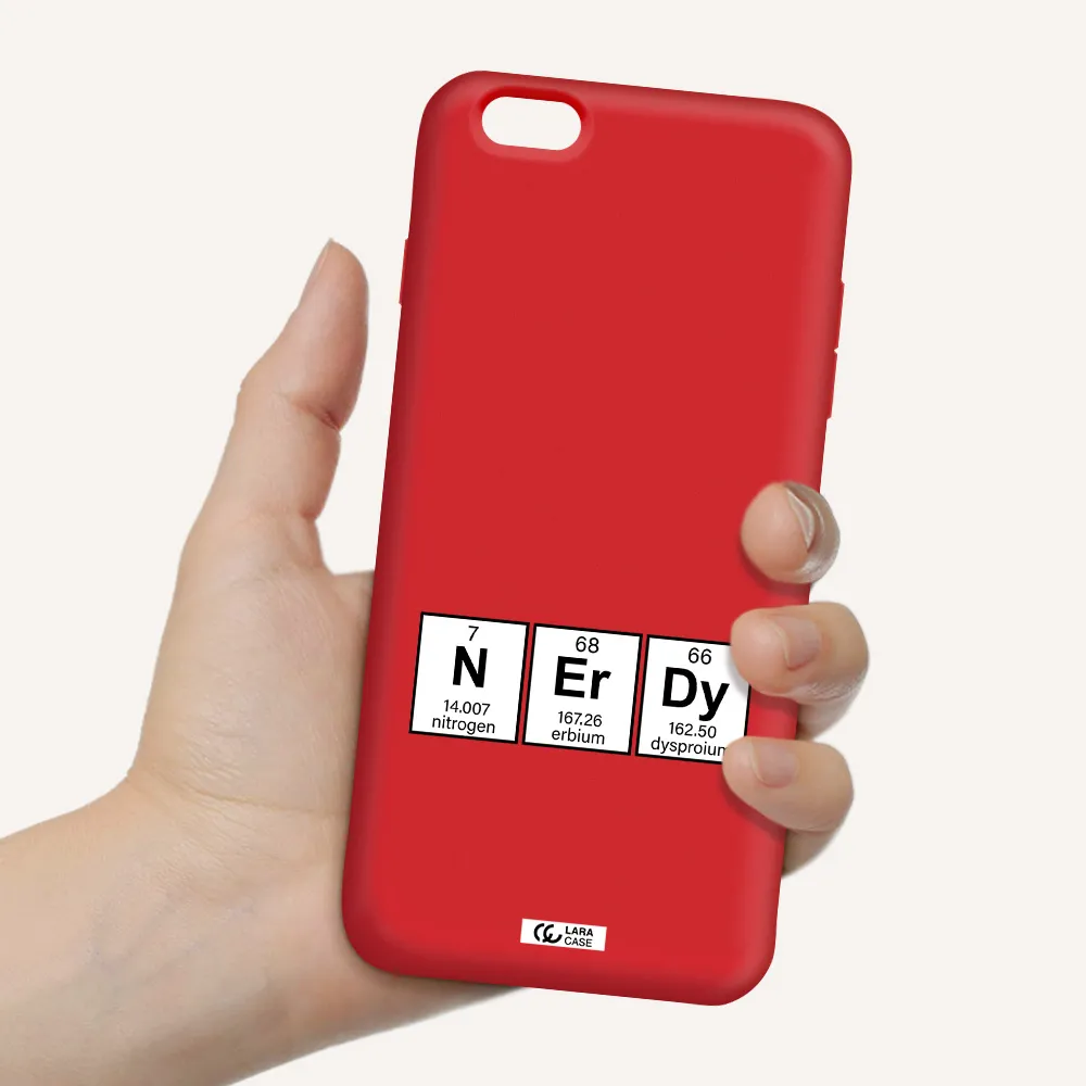 a group of periodic table symbols Apple iPhone 6S Silicone Imperial Red Case