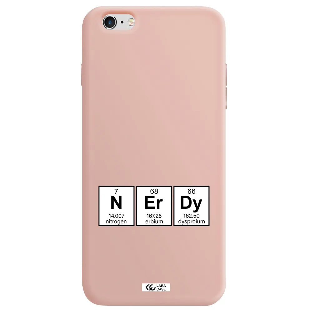 a group of periodic table symbols Apple iPhone 6S Silicone pastel pink Case