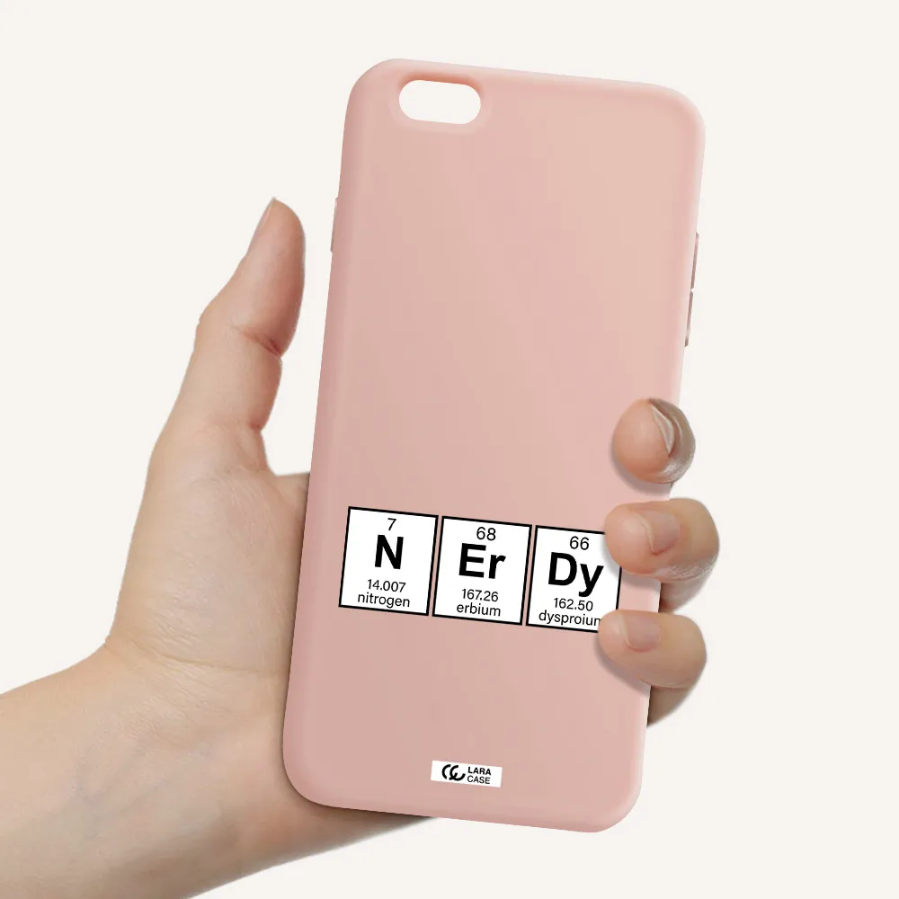 a group of periodic table symbols Apple iPhone 6S Silicone pastel pink Case