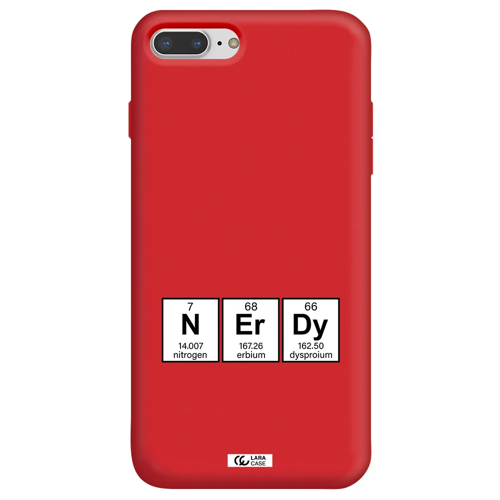 a group of periodic table symbols Apple iPhone 7 plus Silicone Imperial Red Case
