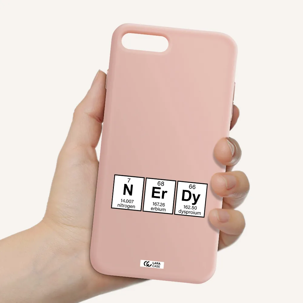 a group of periodic table symbols Apple iPhone 7 plus Silicone pastel pink Case