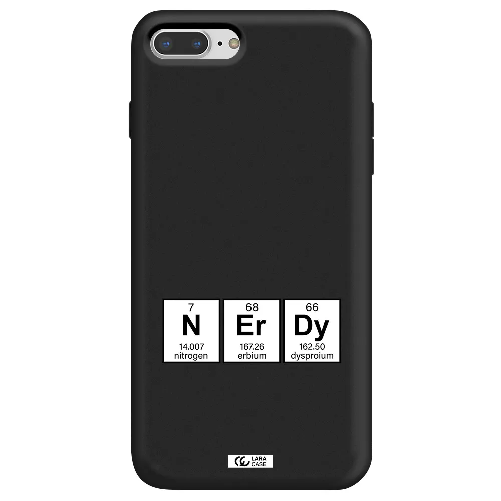 a group of periodic table symbols Apple iPhone 8 plus Silicone black Case
