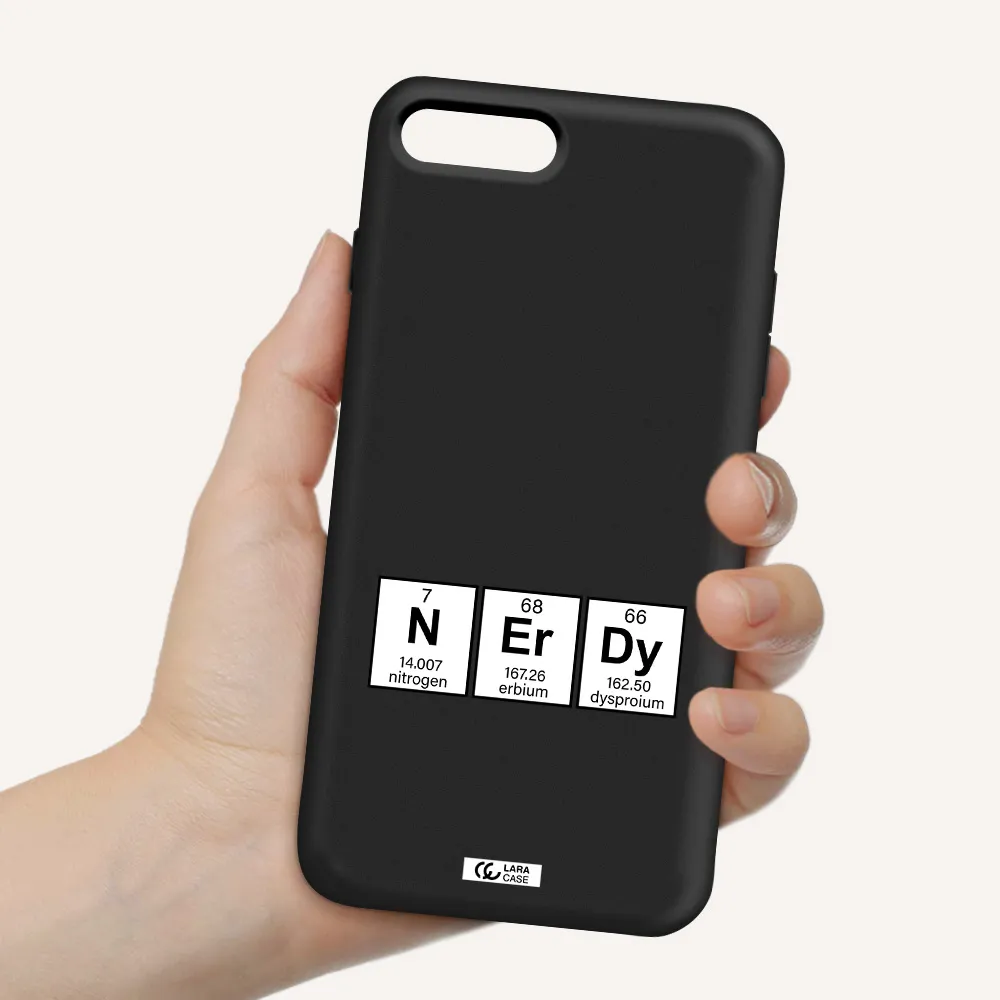 a group of periodic table symbols Apple iPhone 8 plus Silicone black Case