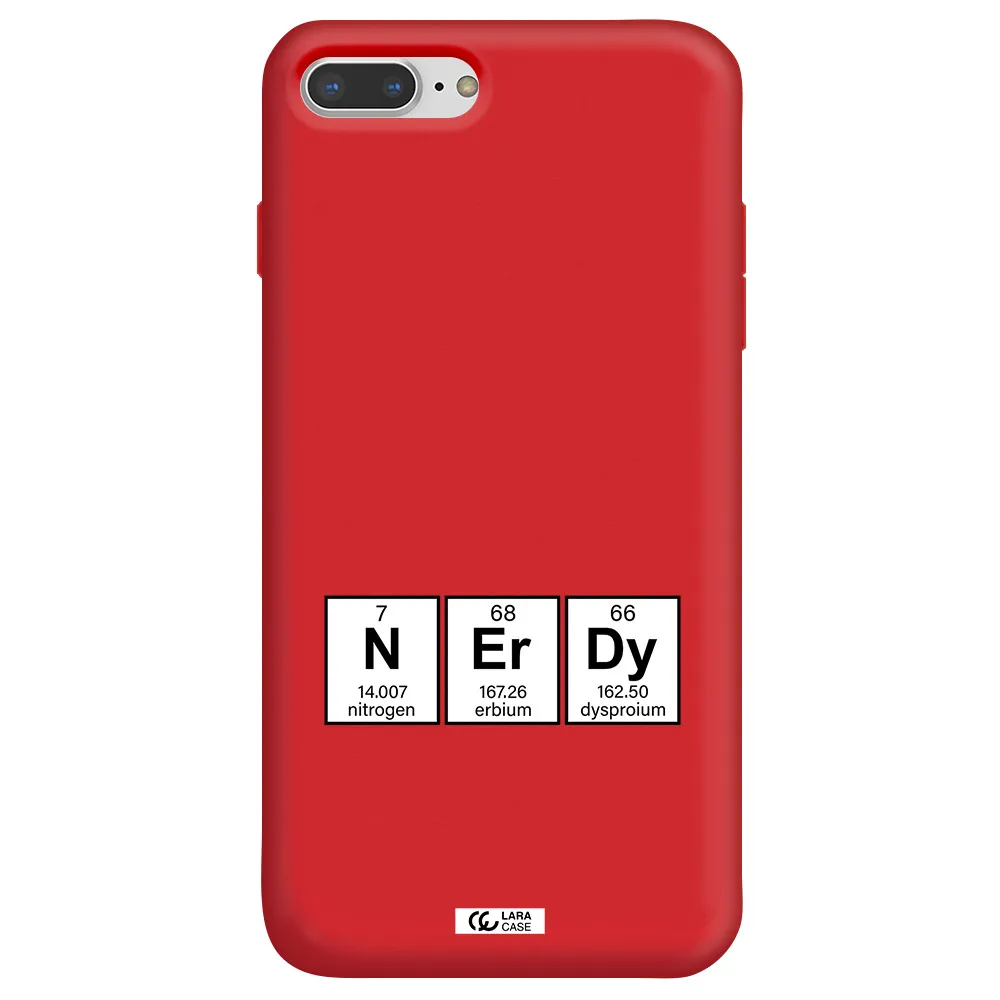a group of periodic table symbols Apple iPhone 8 plus Silicone Imperial Red Case