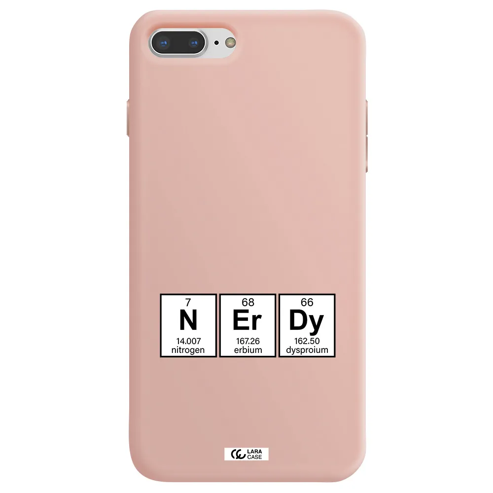 a group of periodic table symbols Apple iPhone 8 plus Silicone pastel pink Case