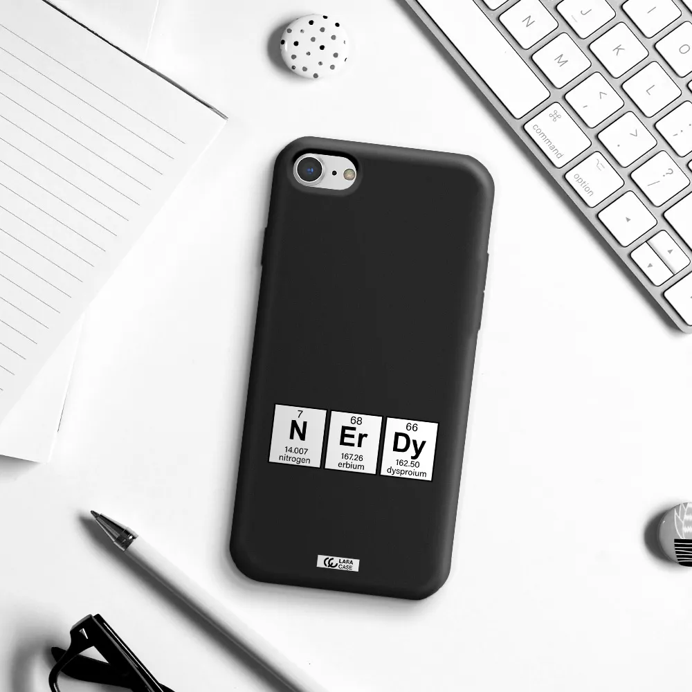 a group of periodic table symbols Apple iPhone 8 Silicone black Case