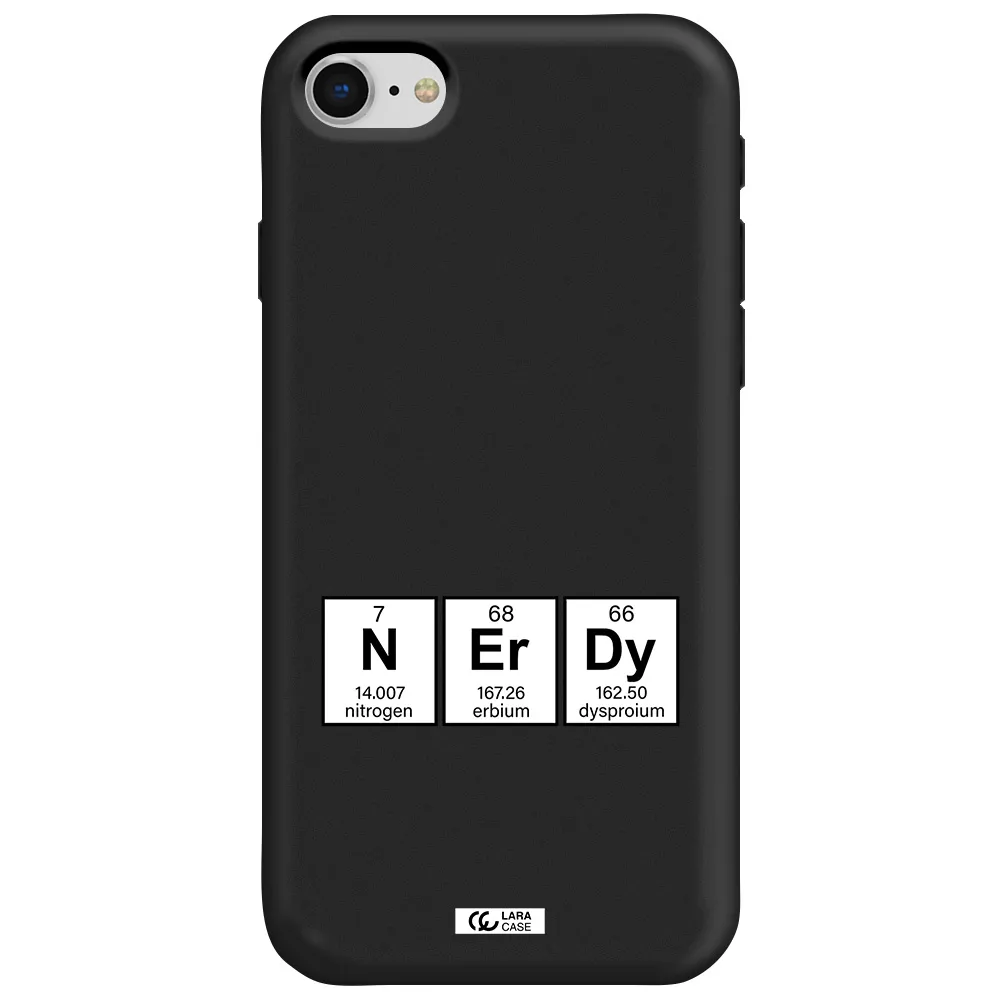 a group of periodic table symbols Apple iPhone se 2020 Silicone black Case